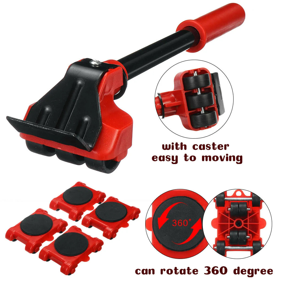 Heavy Furniture Moving Tool Kit 5-in-1