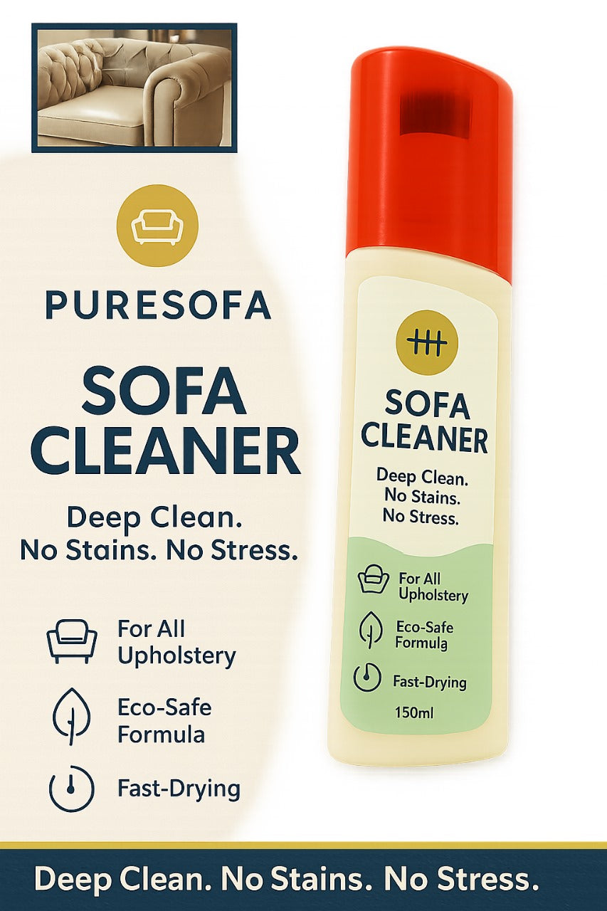 Puresofa | Sofa Cleaner Spray | Upholstery &amp; Fabric Safe | Deep Cleaning | Stain Remover | Fast Dry | Pleasant Scent | 150ml